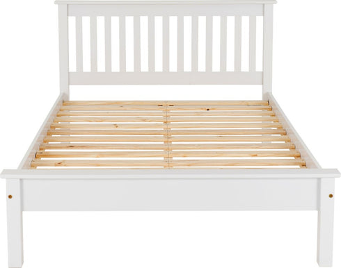 Monaco 4FT6 Bed Low Foot End - White